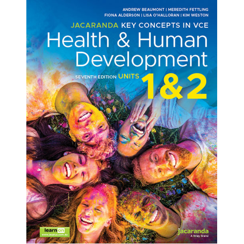 Jacaranda Key Concepts in VCE Health and Human Development VCE Units 1&2, learnON & Print