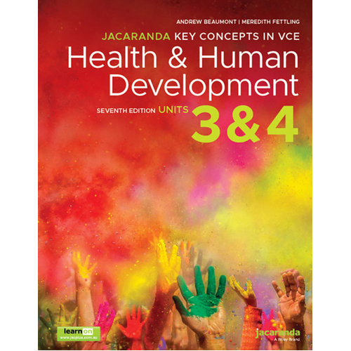 Jacaranda Key Concepts in VCE Health and Human Development VCE Units 3&4, learnON & Print