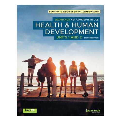 Jacaranda Key Concepts in VCE Health & Human Development Units 1 & 2 8e, learnON and Print