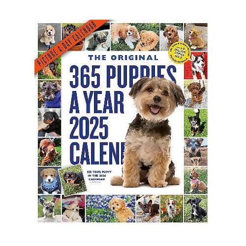 365 Puppies-A-Year Picture-A-Day Wall Calendar 2025