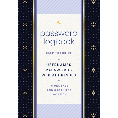 Password Logbook (Black & Gold)