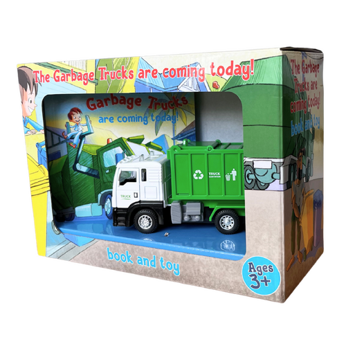 Garbage Trucks Are Coming Today! - Gift Box, The: Book and truck with flashing lights and sound